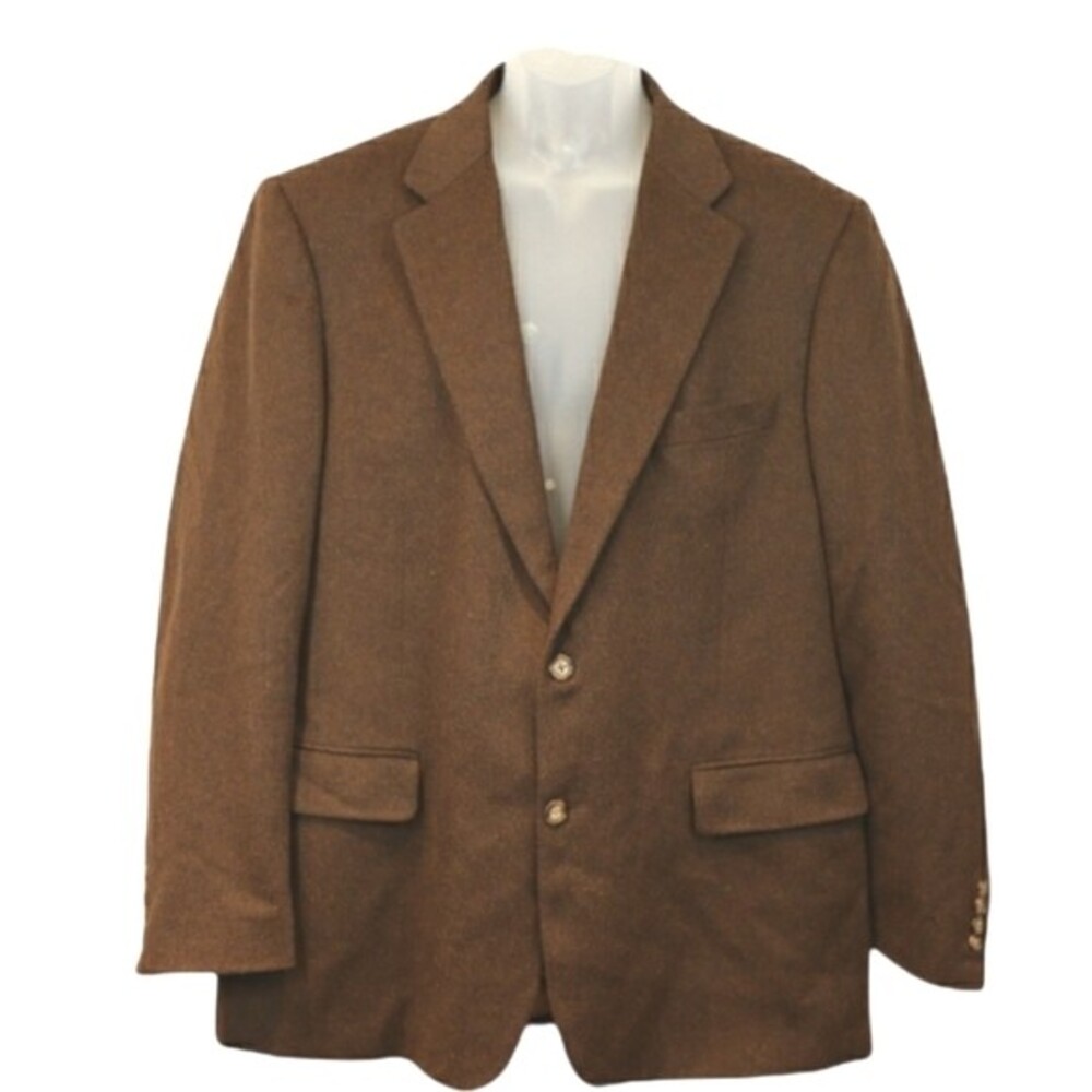 BachRach 100% Camel Hair Brown Blazer Sport Coat 44L